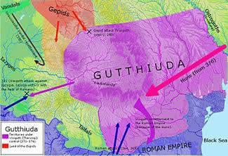 Gutthiuda, the country of Visigoths